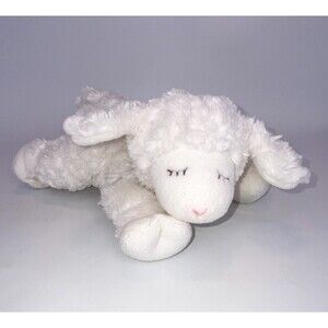 Baby Gund Winky Lamb Rattle Plush Sheep Stuffed Animal Toy Lovey Soft Baby White